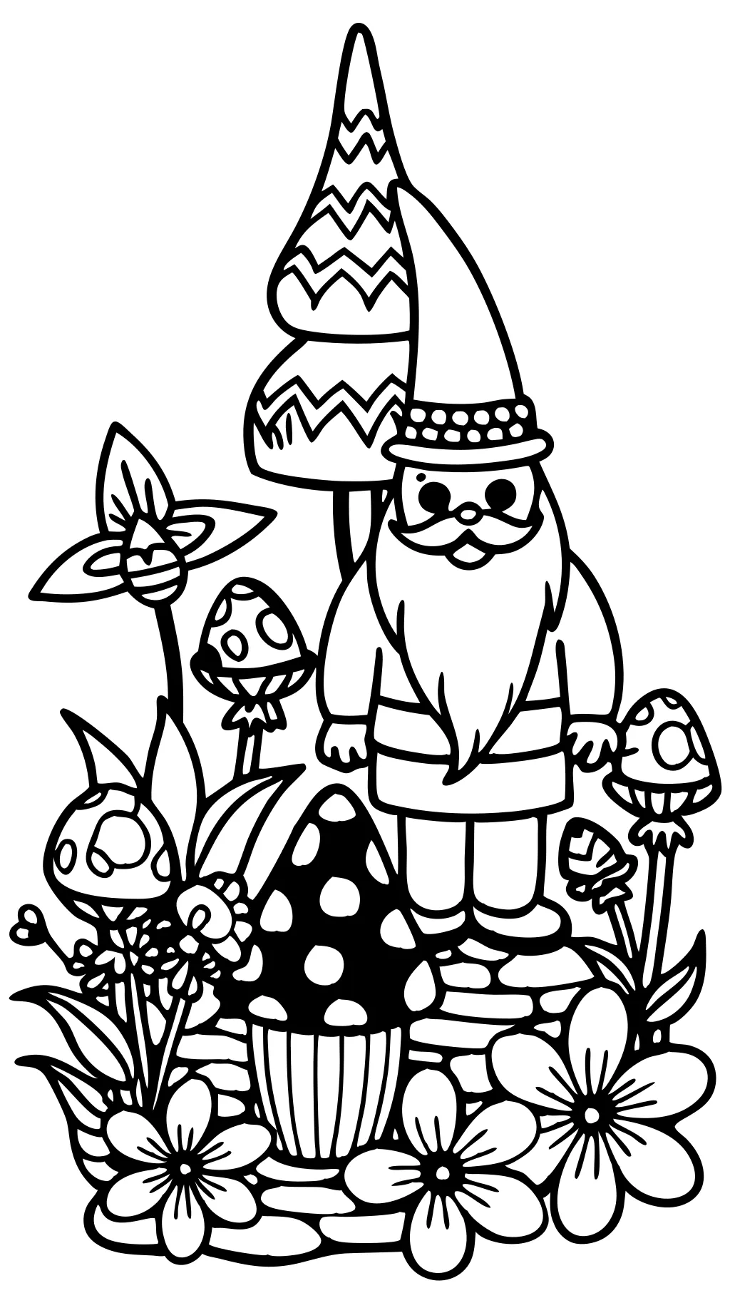 gnome coloring pages for adults